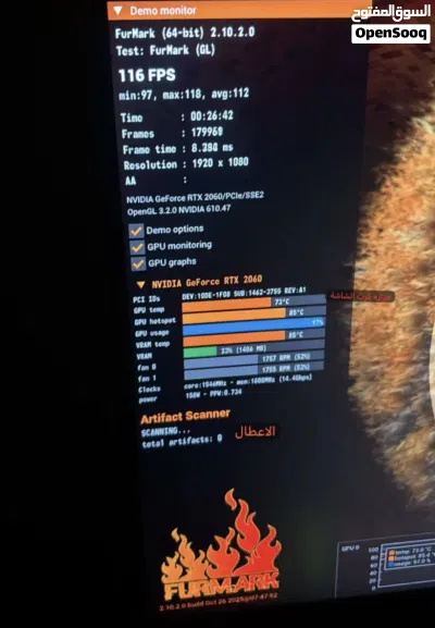 rtx2060 مكسور السرعة مصنعياً 2