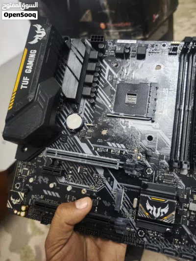 لوحة ام احترافية asus TUF Gaming b450 + مبرد ستوك am4 3