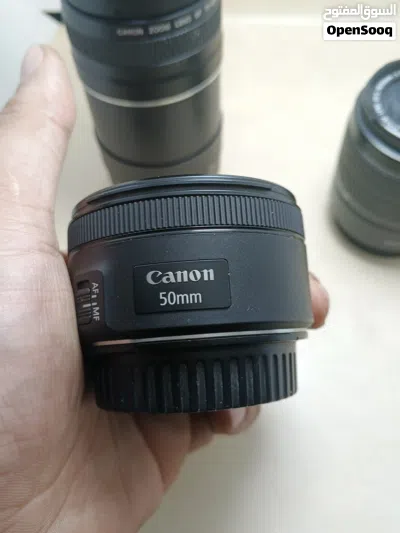 تلات عدسات كانون مستعمل إن بحاله ممتازه جدا 18-55 50mm stm 75-300 للبيع بسعر مرتب 4