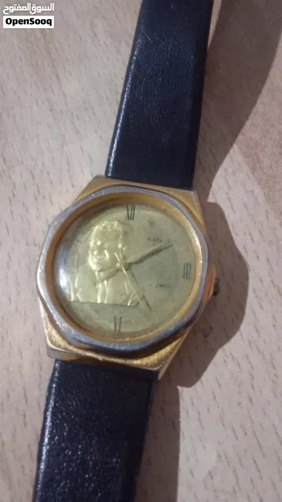ساعه سويسرية الصنع طلاء ذهب. اهداء من الرئيس السابق صدام حسين عام 1982 السعر 750 دينار Swiss Quartz 2