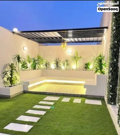 تصميم وتنفيذ الحدائق المنزلية وعمل جلسات خارجيه وعمل غرف زجاجيه وعمل شلالات ونوافير. 2