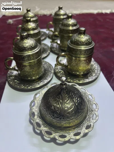 طقم تركي بتصميم عثماني زخارف دقيقة ولون اصفر عتيق للطلب ارسل خاص او واتس 2