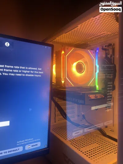 Gaming pc مستعمل شهر فقط RTX 5060 and 16Gb DDR5 2