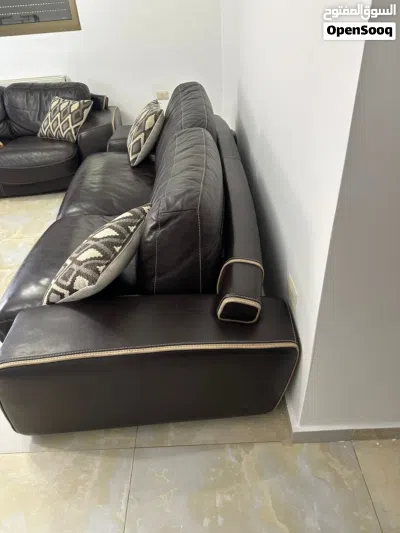 كنب ايطالي جلد طبيعي 4