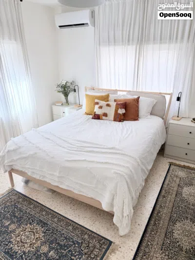(تخت ايكيا + فرشة لانا) IKEA Bed frame + IKEA bed slate and LANA mattress 160 cm x 200 cm x 25 cm 2