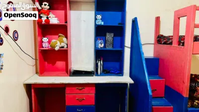 غرفه نوم اطفال سرير دورين مكتبه دولاب 2