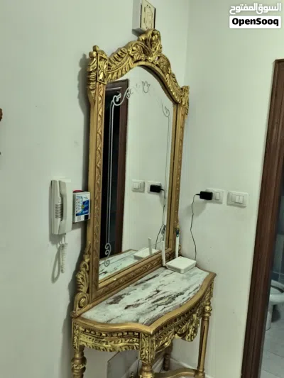 تحفه فنيه من خشب زان شغل مصري دمياط دهان من ورق الذهب 4