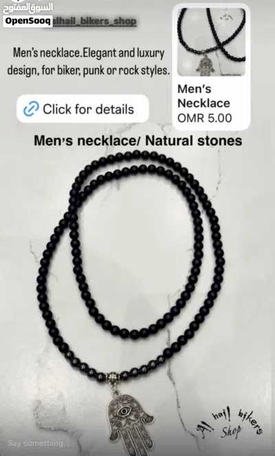 Rosary, Mens necklace, natural stones, wooden. 3