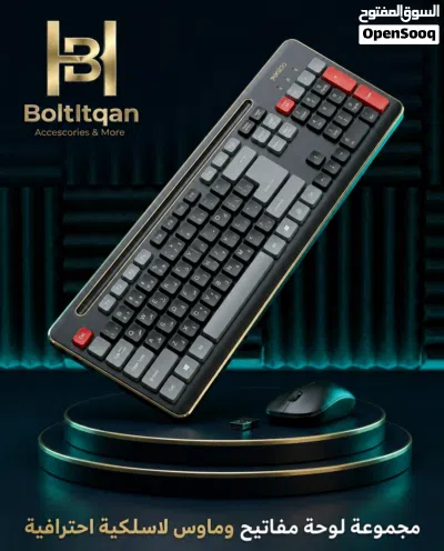 كيبورد لاسلكي Yesido KB43 بتصميم أنيق واتصال 2.4GHz 4