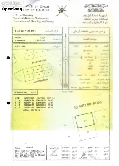 الرستاق/ المرجي 3 عند لفة الخاضة مساحة 660 متر ( المالك ) 3
