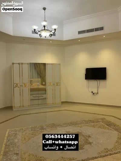 للإيجار استوديو مفروش vip مدخل خاص في منطقة عشارج قرب مشفى توام و جامعة الإمارات 4