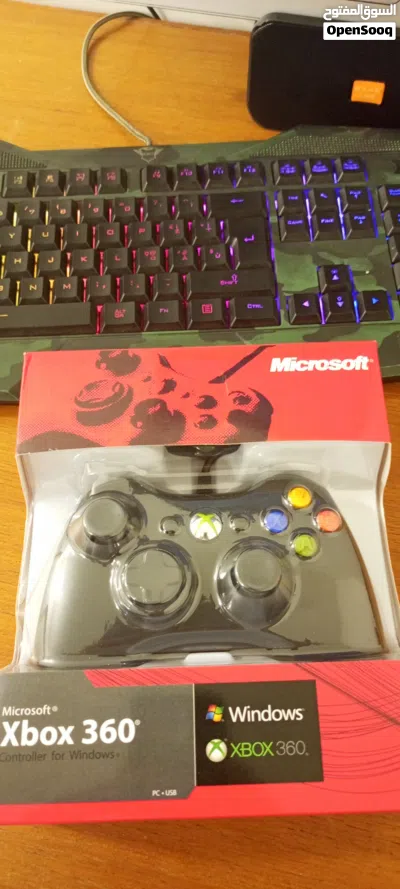 كونترولير اكس بوكس 360 اصلي مفتوح مره وحده وما ملعوب بيه اي العاب وعلى pc وعلى هاتف عن طريق الهاتف 2