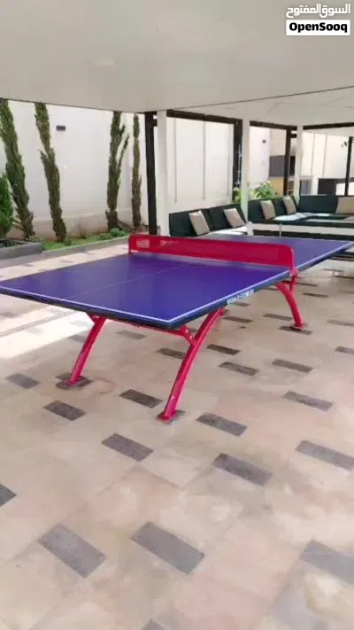 طاولة تنس خارجيه مضاده للشمس والرطوبه وجميع الظروف الجويه ارضيه عظم متينة يوجد خدمه التوصيل 3