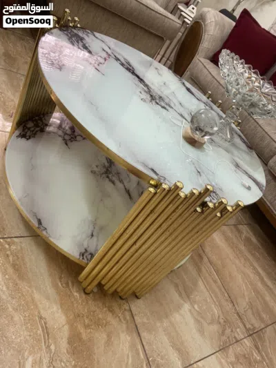 طاولة وسط مع ثلاث طاولات جانبيه نوعيه تقيله 4