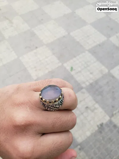 خاتم فضه وعقيق يمني السعر عرطهههه 2