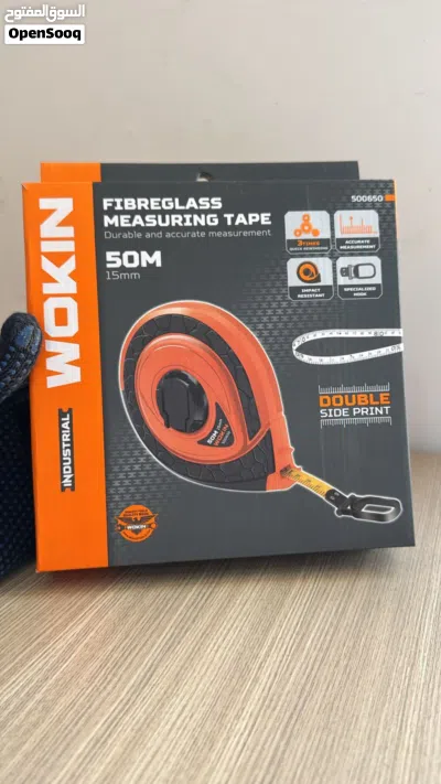 WOKIN Measuring Tape Long 50mm with SIYAB TRADING شريط القياس ( فوت ) 50 متر مع سياب للتجارة 4