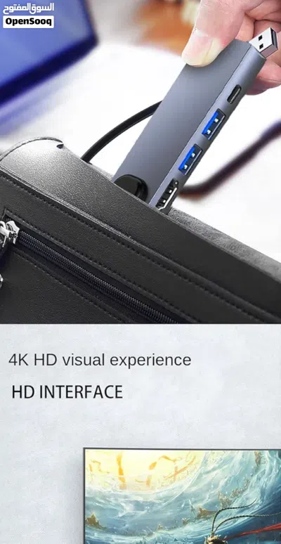 هب موزع محول 4K hdmiايثرنت usbc 2