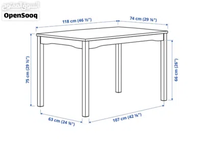 IKEA dining table with 4 chairs (almost new) 2