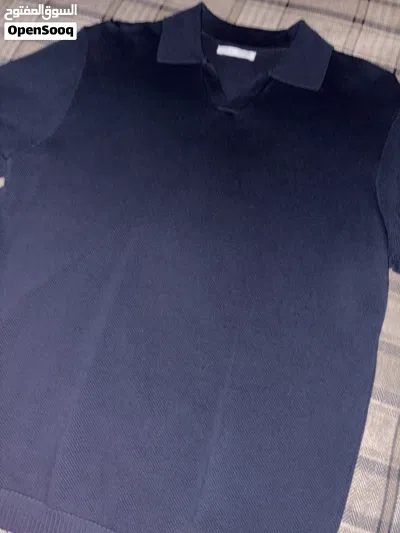 Zara navy blue polo shirt brand new size M 4