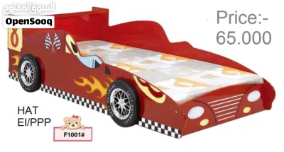 سرير سيارة خشبي 90×190 سم Wooden Car Bed 90x190cm 2