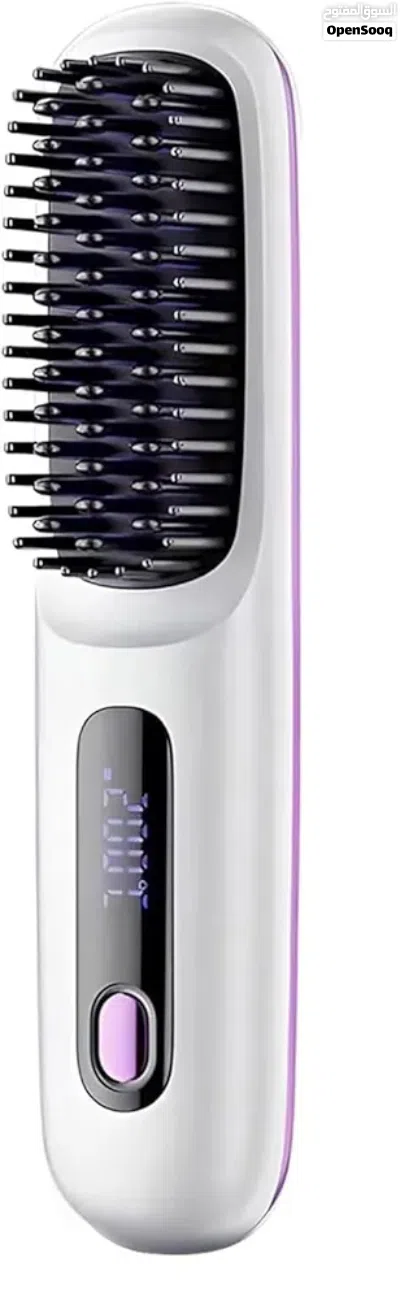 فرشاه مكوه لفرد الشعر شحن usb بأربع درجات حرارة للرجال والنساء الشكل . فرشاه بأسنان سيراميك 2