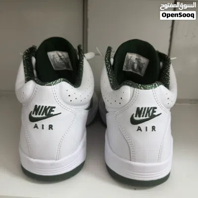 Men’s Nike Air Flight Lite Mid White Gorge Green Athletic Basketball Sneakers 4