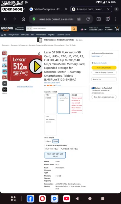 لينوڤو ليجين گو 512GB نظامين Windows 11 + SteamOS 3