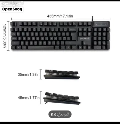 keyboard gaming مع اضاءة RGB للبيع ضد الماء 4
