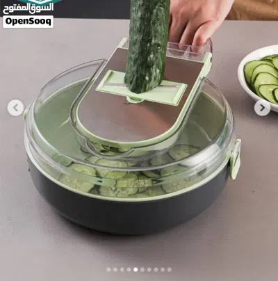قطاعة الخضروات والفواكه الدائرية المتكامله 9×1 تحتوي على 9 قطع كل قطعة لها عملها الخاص والشكل 4