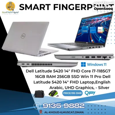 Dell Latitude 5420 14" FHD Laptop, Intel Core i7-1165G7 CPU, 3.00Ghz, 16GB Ram, 256 GB SSD, English 3