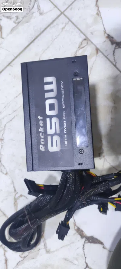 باور روكيت 650 واط مستعمل لاكن نضيف جميع المنافذ rgb 2