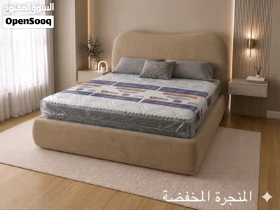 سرير بوكس ديكور ممتاز وفخم وقوي التحمل مقاس نفر ونص 120*200 للبيع ( جديد ) 2