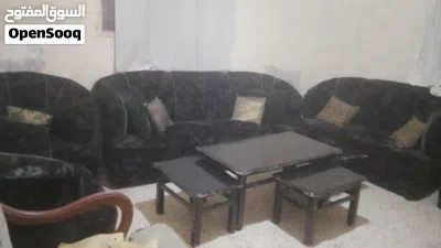 طقم كنب 9 مقاعد وضعو ممتاز مع الطاولات ب 80 طاولا سفره خشب بلوط ب40 2