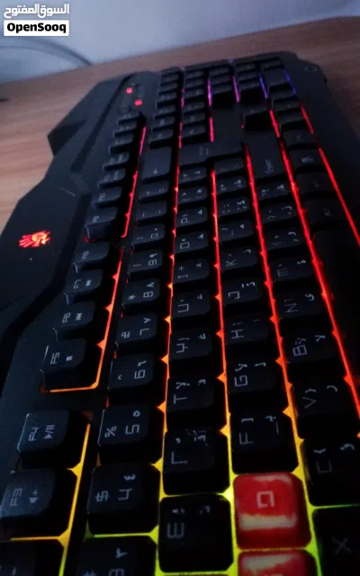 Gaming Keyboard - Bloody (A4Tech) with Red WASD & RGB Backlighting كيبورد قيمنق ماركة Bloody (A4Tec 2