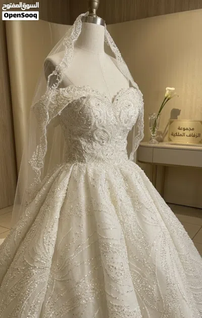 فستان عروسه جديد استعمال مره واحده فقط 2