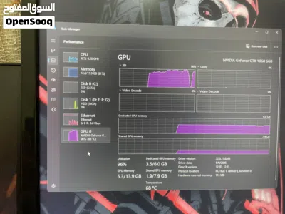 MSI GTX 1060 6 VRAM مستعمل نظيف جداً كرت شاشة 3