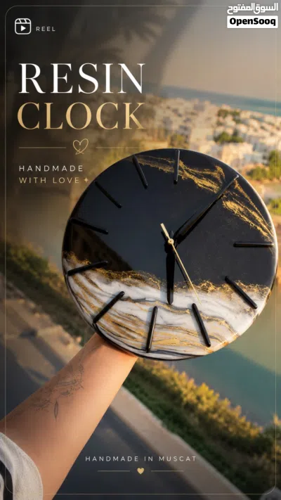Custom Resin Wall Clocks ساعات ريزن حسب الطلب 4