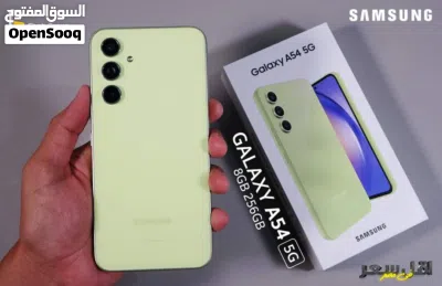 جهاز مستعمل بالكرتونة Samsung A54 5G رام 16 جيجا 256 متوفر توصيل وهدايا 3