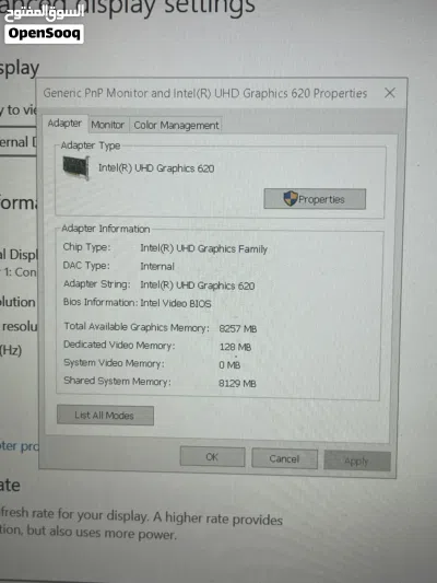 لابتوب لينوڤو مستعمل نظيف i7-8th 16ram 256 ssd 1T HDD كرتين شاشة MX 150 12GB مع قاعدة تبريد مجانية 3