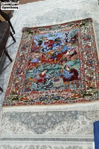 سجادة إيرانية فاخرة من أصفهان - مصنوعة يدويًا بالكامل (حرير طبيعي) 4