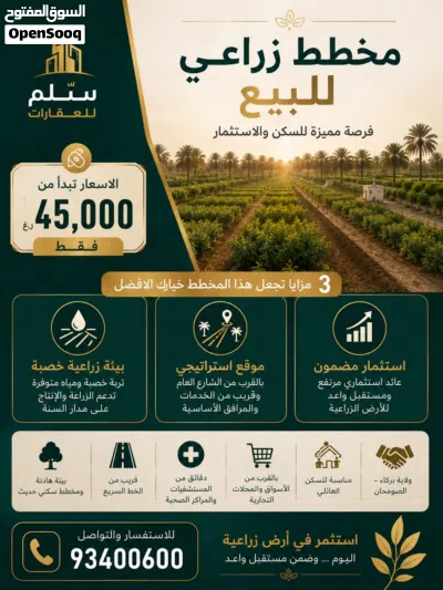 أرض زراعية في بركاء الصومحان الجنوبية، موقع ممتاز و استراتيجي و أرض خصبة وعلى الشارع السريع. 2