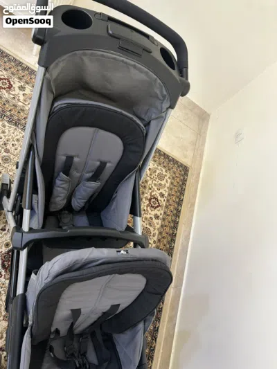 Chicco Stoller second hand with two seats in excellent condition عربة تشيكو بمقعدين لتوأم او طفلين 3