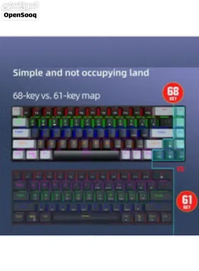 RGB Mechanical Backlit Gaming with gaming mouse free Keyboard كيبورد قيمنق ميكانيك مع ماوس مجاني 3
