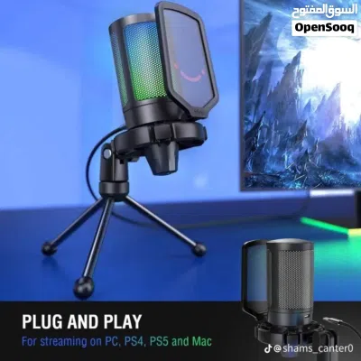 ميكروفون الألعاب والبث FIFINE AmpliGame A6V إضاءة RGB ديناميكية تضيف لمسة احترافية 3