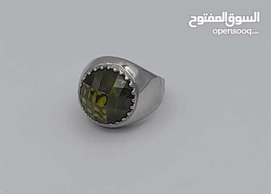 للبيع خاتم فضه حجر الزبرجد مشاءالله 149893737 Opensooq