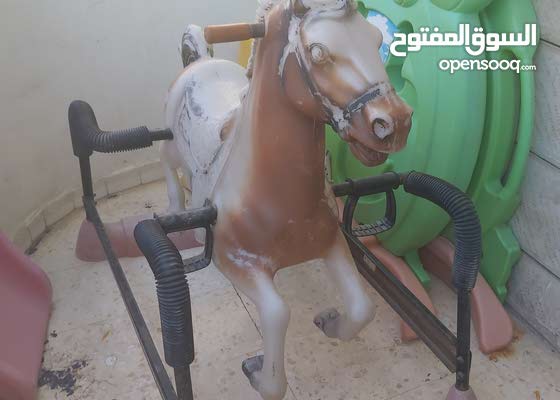 حصان هزاز من امريكا ألعاب أطفال مستعمل الزرقاء الزرقاء الجديدة 154889485 السوق المفتوح