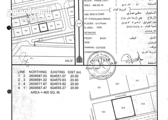 ارض سكني تجاري في الموالح امتداد الثالثه خلف سوق الموالح وسط الحي التجاري 151934959 السوق المفتوح