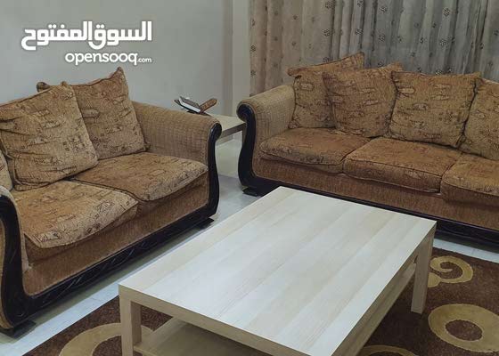 طقم كنب خشب زان اصلي 7 مقاعد ثلاثيه و ثنائيه و مفردتين بحاجة تنجيد 144514110 السوق المفتوح