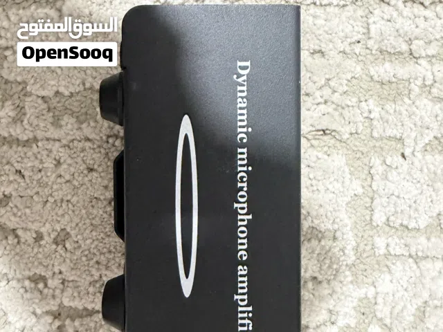 Dynamic Microphone Amplifier black XLR microphone  محسن صوت يركب بين المكسر والمايكروفون