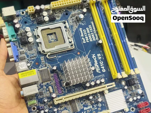 لوحة أم (Motherboard) طراز ASRock G41C-VS – فيها عطل في الكهرباء ( اقرا الوصف كويس)